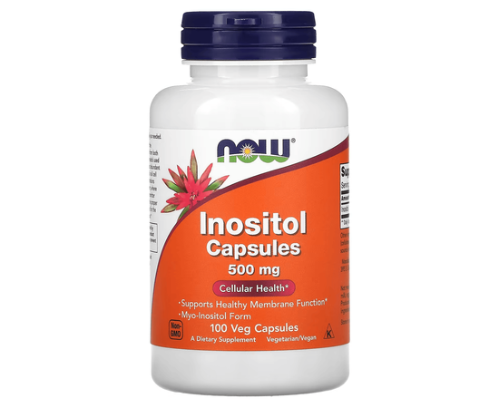 NOW Inositol 500 mg 100 caps, image 