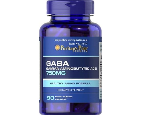 Puritan's Pride GABA 750 mg 90 caps, image 