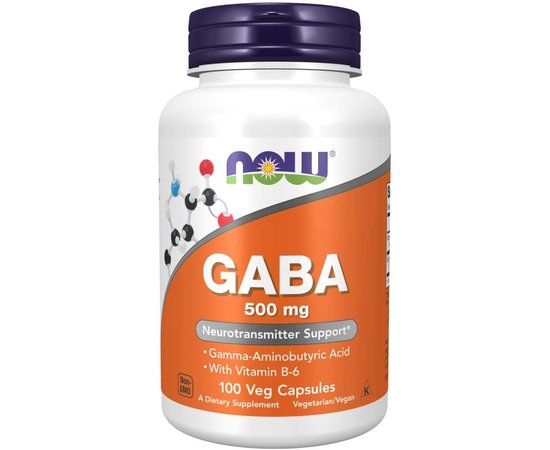 NOW GABA 500 mg 100 caps, Фасовка: 100 caps, image 