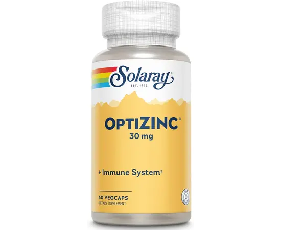 Solaray OptiZinc 30 mg 60 caps, Solaray OptiZinc 30 mg 60 caps  в интернет магазине Mega Mass