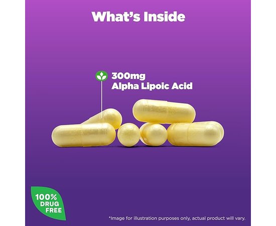 Natrol Alpha Lipoic Acid 300 mg 50 caps, image , зображення 4