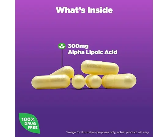 Natrol Alpha Lipoic Acid 300 mg 50 caps, image , зображення 4