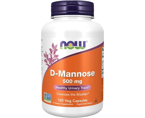 NOW D-Mannose 500 mg 120 caps, image 