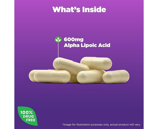Natrol Alpha Lipoic Acid 600 mg 30 caps, Natrol Alpha Lipoic Acid 600 mg 30 caps , изображение 4 в интернет магазине Mega Mass