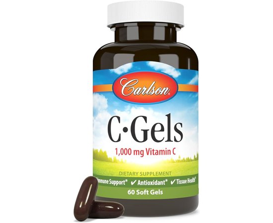 Carlson Labs C-Gel 1000 mg 60 softgels, image , зображення 4