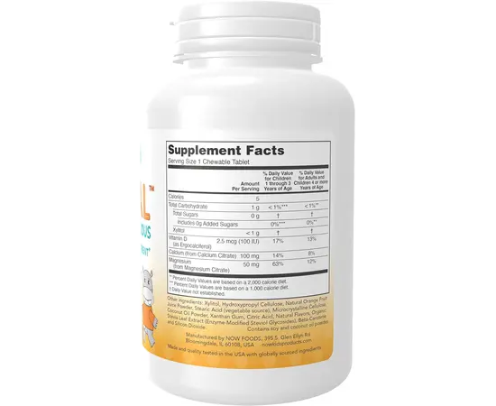 NOW Kid Cal 100 Chewables, NOW Kid Cal 100 Chewables , изображение 2 в интернет магазине Mega Mass