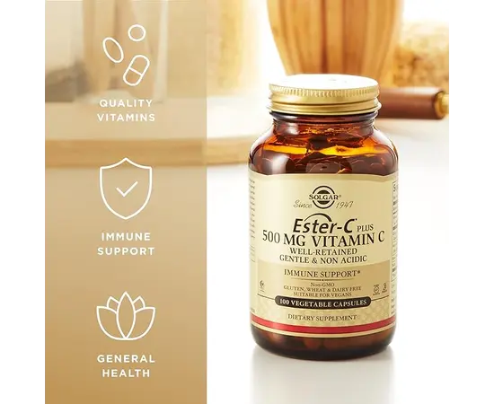 Solgar Ester-C 500 mg 100 caps, Solgar Ester-C 500 mg 100 caps , изображение 6 в интернет магазине Mega Mass