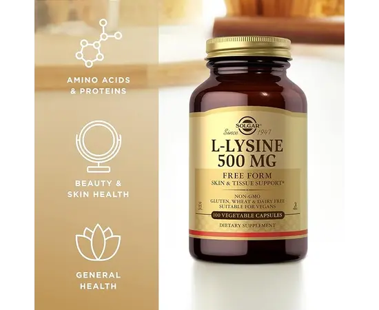 Solgar L-Lysine 500 mg 100 caps, Solgar L-Lysine 500 mg 100 caps , изображение 5 в интернет магазине Mega Mass