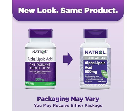 Natrol Alpha Lipoic Acid 600 mg 30 caps, image , зображення 3