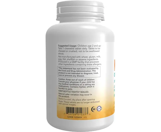NOW Kid Cal 100 Chewables, NOW Kid Cal 100 Chewables , изображение 3 в интернет магазине Mega Mass