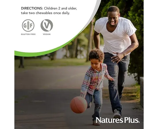Nature's Plus Animal Parade Gold Children`s Multi-Vitamin & Mineral 60 tabs Cherry, Grape, Orange, image , зображення 6