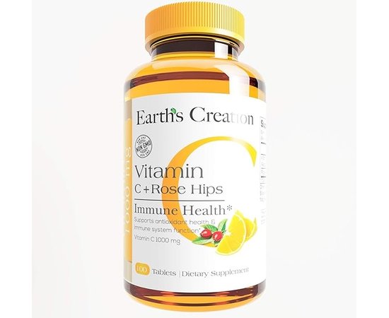 Earth's Creation Vitamin C + Rose Hips 100 tabs, image 