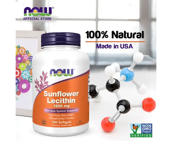 NOW Sunflower Lecithin 1200 mg 100 softgels, Фасовка: 100 softgels, Концентрация: 1200 mg, NOW Sunflower Lecithin 1200 mg 100 softgels, Фасовка: 100 softgels, Концентрация: 1200 mg , изображение 6 в интернет магазине Mega Mass