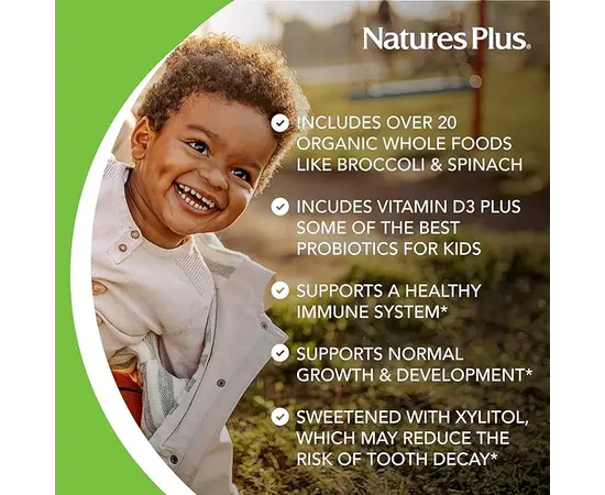 Nature's Plus Animal Parade Gold Children`s Multi-Vitamin & Mineral 60 tabs Cherry, Grape, Orange, image , зображення 5