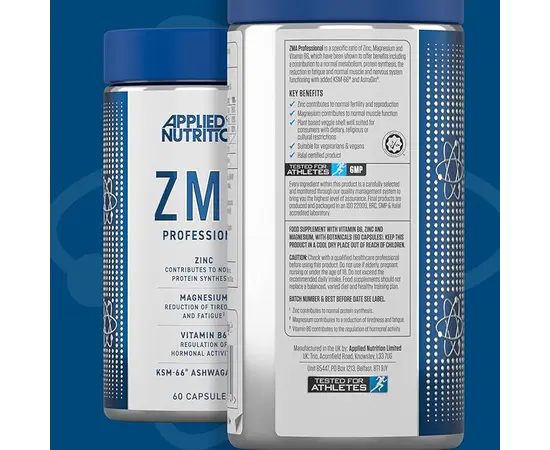 Applied Nutrition ZMA 60 caps, image , зображення 3