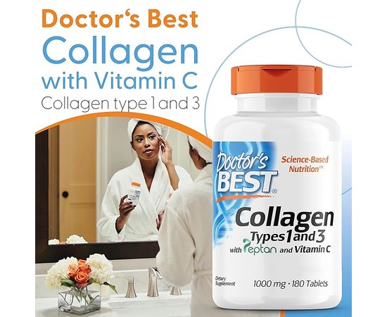 Doctor’s Best Collagen Types 1&3 180 tabs, image , зображення 4