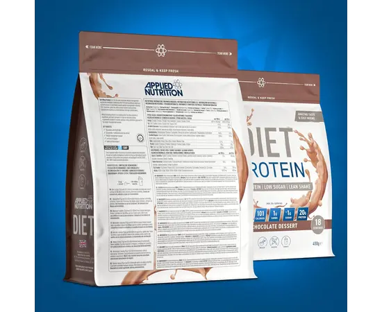 Applied Nutrition Diet Whey Protein 450 g, Фасування: 450 g, Смак: Chocolate Dessert / Шоколадний Десерт, image , зображення 2