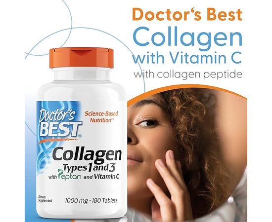 Doctor’s Best Collagen Types 1&3 180 tabs, image , зображення 5