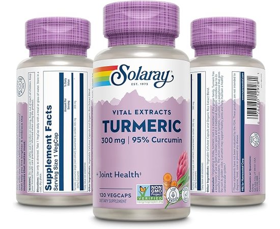 Solaray Turmeric 300 mg 60 caps, Solaray Turmeric 300 mg 60 caps , изображение 5 в интернет магазине Mega Mass