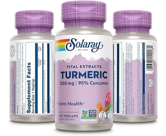 Solaray Turmeric 300 mg 60 caps, image , зображення 5