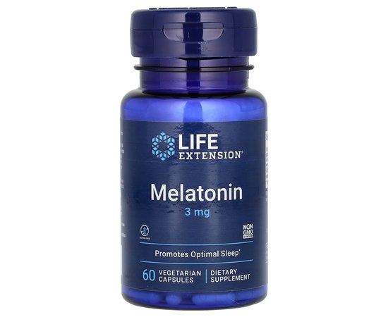 Life Extension Melatonin 3 mg 60 caps, Life Extension Melatonin 3 mg 60 caps  в интернет магазине Mega Mass
