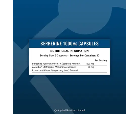 Applied Nutrition Berberine 1000 mg 60 caps, Applied Nutrition Berberine 1000 mg 60 caps , изображение 2 в интернет магазине Mega Mass