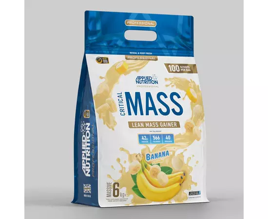 Applied Nutrition Critical Mass Professional 6000 g, Фасовка: 6000 g, Смак: Banana / Банан, image 