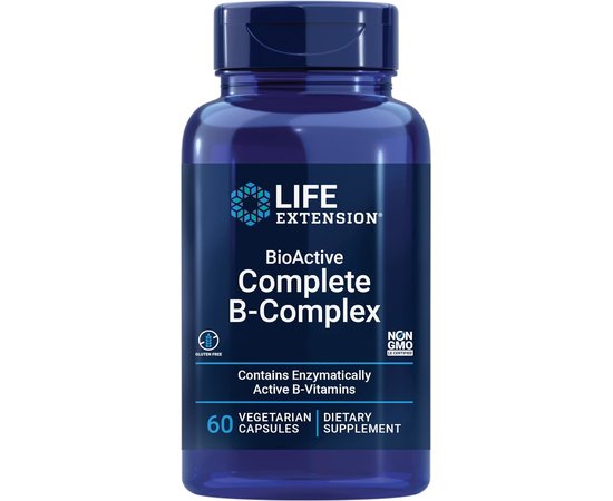 Life Extension BioActive Complete B-Complex 60 caps, image 