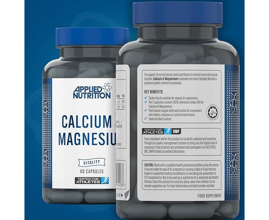 Applied Nutrition Calcium & Magnesium 60 caps, image , зображення 3