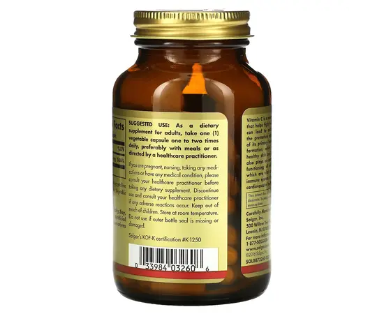 Solgar Vitamin C 500 mg 100 caps, image , зображення 3