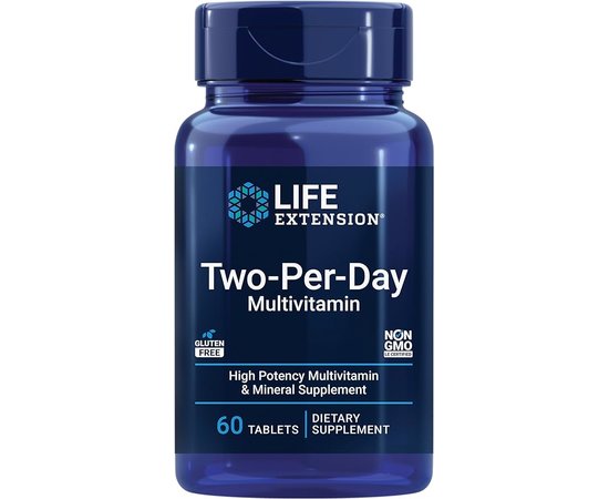 Life Extension Two-Per-Day Myltivitamin 60 tabs, image 