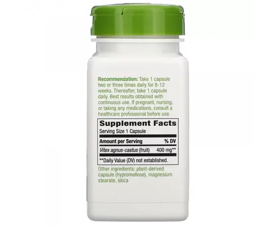 Nature's Way Vitex 400 mg 100 caps, Nature's Way Vitex 400 mg 100 caps , изображение 2 в интернет магазине Mega Mass