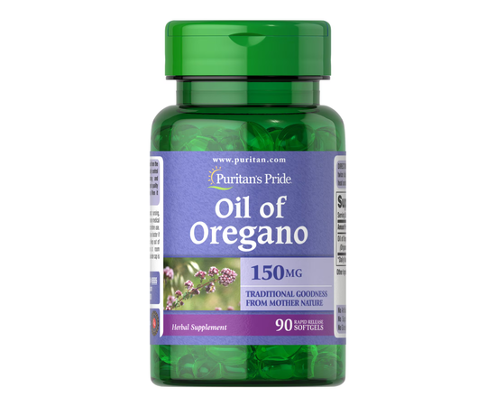 Puritan`s Pride Oil of Oregano 150 mg 90 softgels, image 