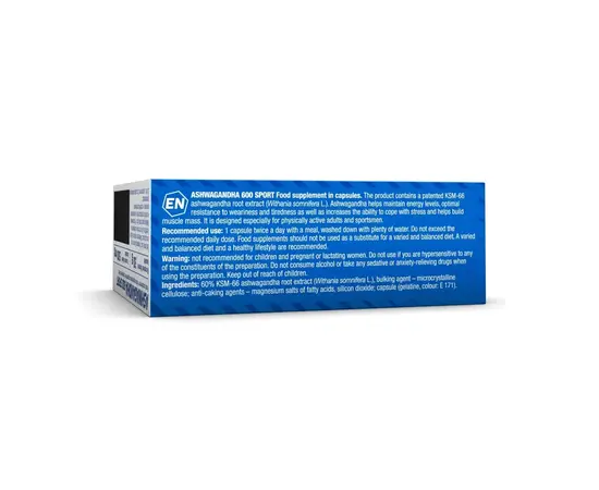 Olimp Ashwagandha 600 Sport 60 caps, image , зображення 3