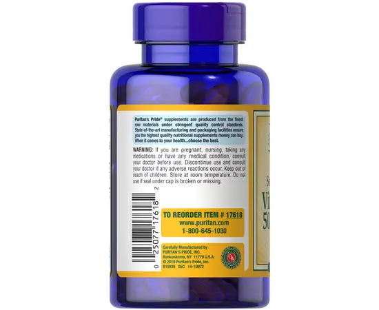 Puritan's Pride Vitamin D3 50 mcg 2000 IU 200 softgels, Фасування: 200 softgels, Концентрація: 2000 IU, image , зображення 3
