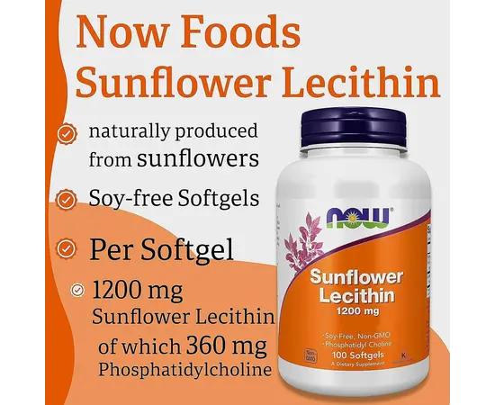NOW Sunflower Lecithin 1200 mg 100 softgels, Фасовка: 100 softgels, Концентрация: 1200 mg, NOW Sunflower Lecithin 1200 mg 100 softgels, Фасовка: 100 softgels, Концентрация: 1200 mg , изображение 4 в интернет магазине Mega Mass