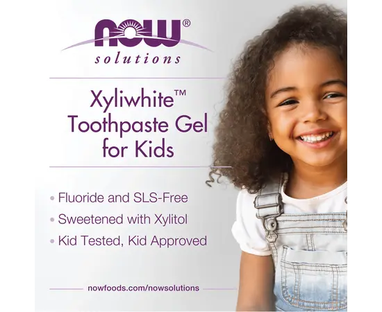NOW Kids Xyliwhite Toothpaste Bubblegum (85 g), NOW Kids Xyliwhite Toothpaste Bubblegum (85 g) , изображение 4 в интернет магазине Mega Mass