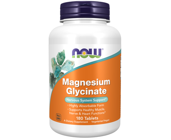 NOW Magnesium Glycinate 180 tabs, NOW Magnesium Glycinate 180 tabs  в интернет магазине Mega Mass