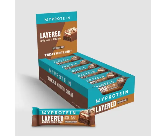 Myprotein Layered Protein Bar 60 g Triple Chocolate Fudge, image , зображення 3