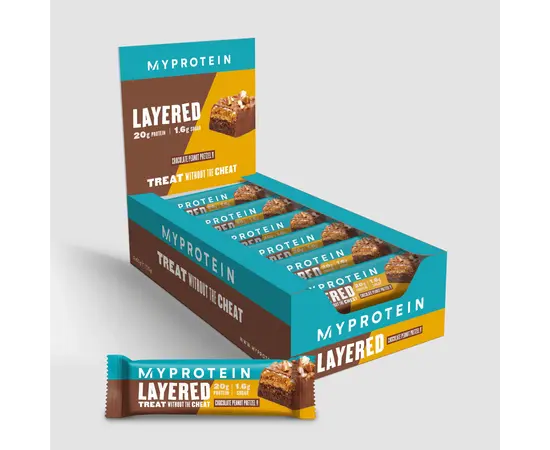 Myprotein Layered Protein Bar 60 g Chocolate Peanut Pretzel, image , зображення 3