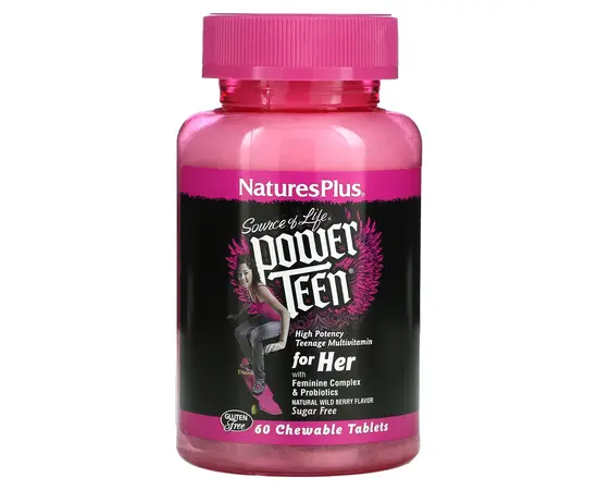 Nature's Plus Power Teen For Her 60 tabs, image 