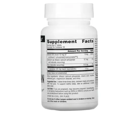 Source Naturals L-Tryptophan 60 tabs, Фасування: 60 tabs, image , зображення 2