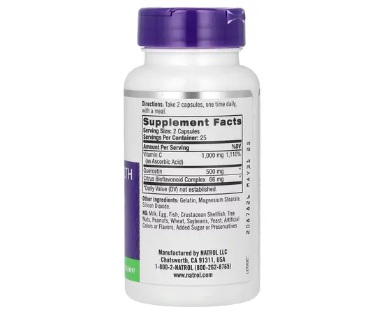 Natrol Quercetin Complex 50 caps, image , зображення 2