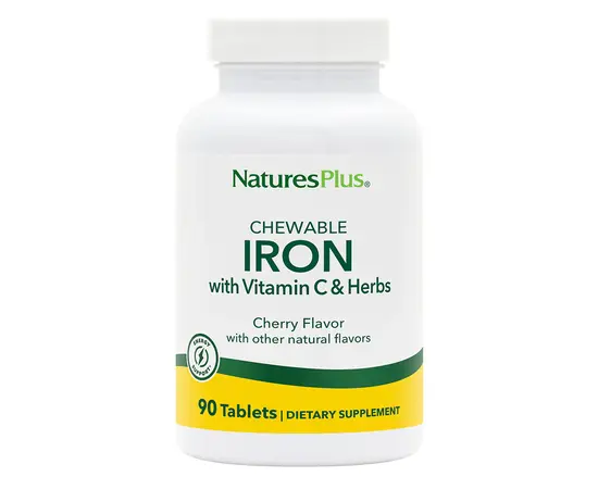 Nature's Plus Iron 27 mg & vitamin C 90 tabs, image 