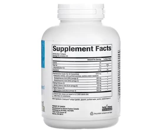 Natural Factors Womensense RxOmega-3 120 softgels, Natural Factors Womensense RxOmega-3 120 softgels , изображение 2 в интернет магазине Mega Mass