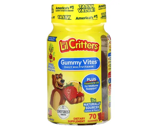 Lil Critters Gummy Vites Daily Multivitamin 70 Gummies, Lil Critters Gummy Vites Daily Multivitamin 70 Gummies  в интернет магазине Mega Mass