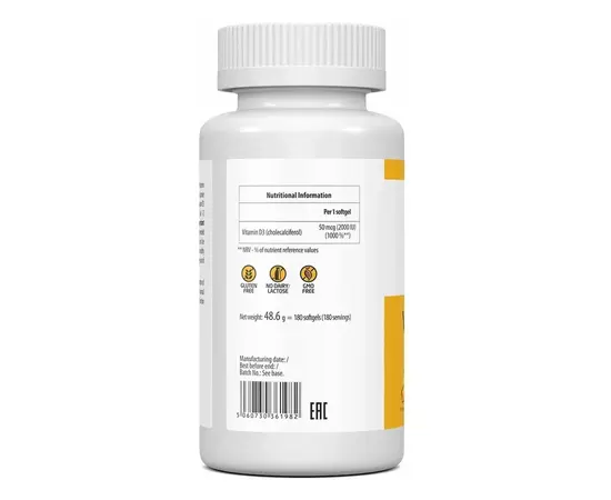 Vplab Ultra Vit Vitamin D3 600IU 120 softgels, image , зображення 2