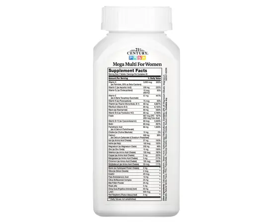 21st Century Mega Multi For Women 90 tabs, 21st Century Mega Multi For Women 90 tabs , изображение 2 в интернет магазине Mega Mass