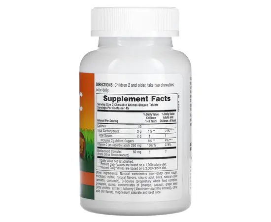 Nature's Plus Animal Parade Vitamin C 90 tabs Orange, image , зображення 2