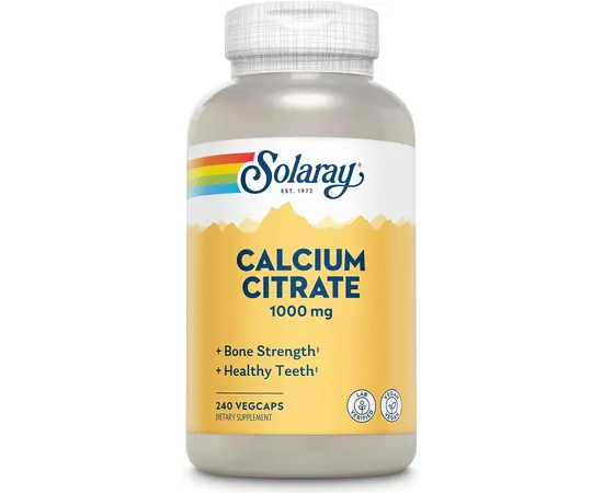 Solaray Calcium Citrate 1000 mg 240 Caps, Фасовка: 240 caps, Solaray Calcium Citrate 1000 mg 240 Caps, Фасовка: 240 caps  в интернет магазине Mega Mass